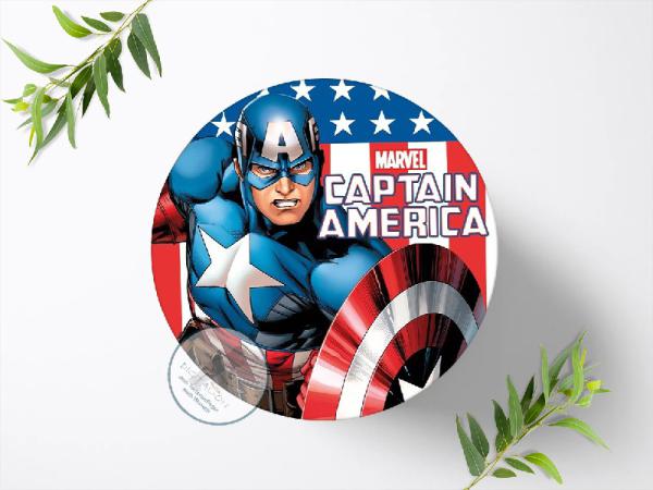 Captain America Tortenaufleger Ø 20cm, 0457w