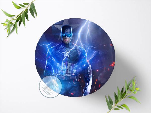 Captain America Tortenaufleger Ø 20cm, 0458w