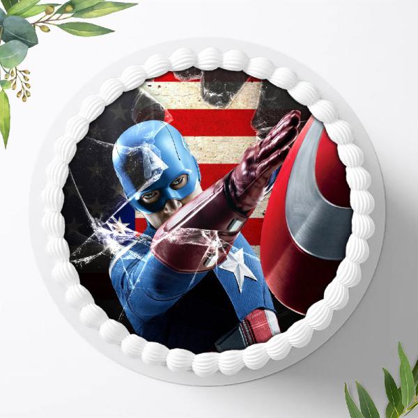 Captain America Tortenaufleger Ø 20cm, 0459w