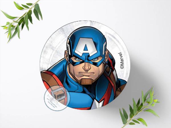 Captain America Tortenaufleger Ø 20cm, 0464w