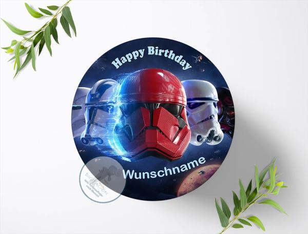 Star Wars Tortenaufleger mit Wunschname, Ø 20cm, 0746w