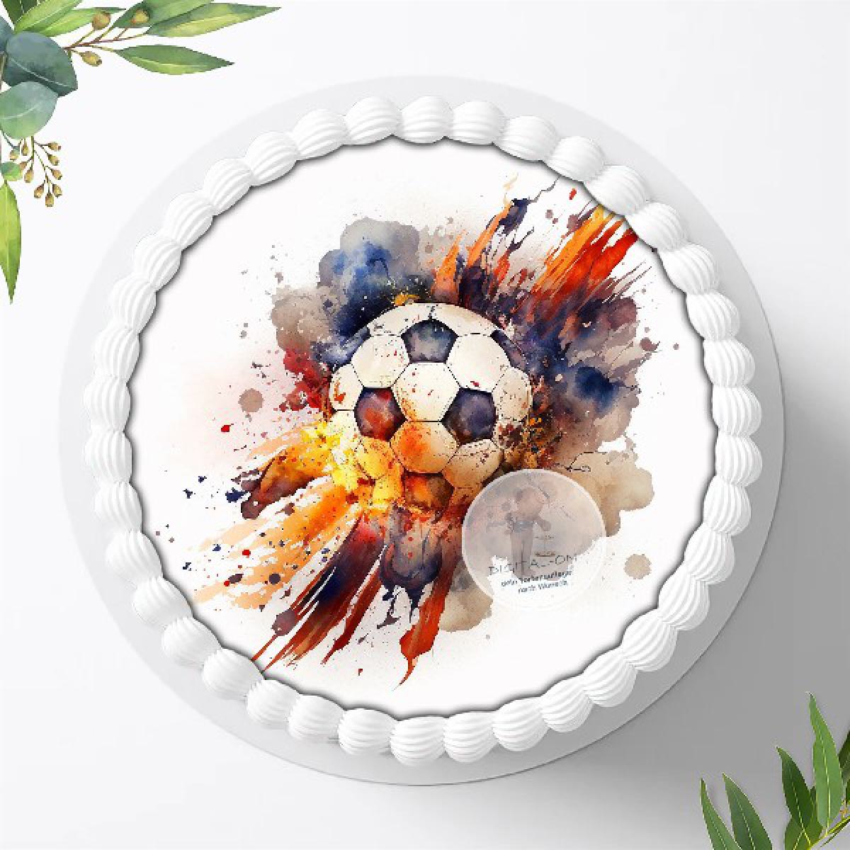 Fußball Tortenaufleger , Ø 20cm, 1300z