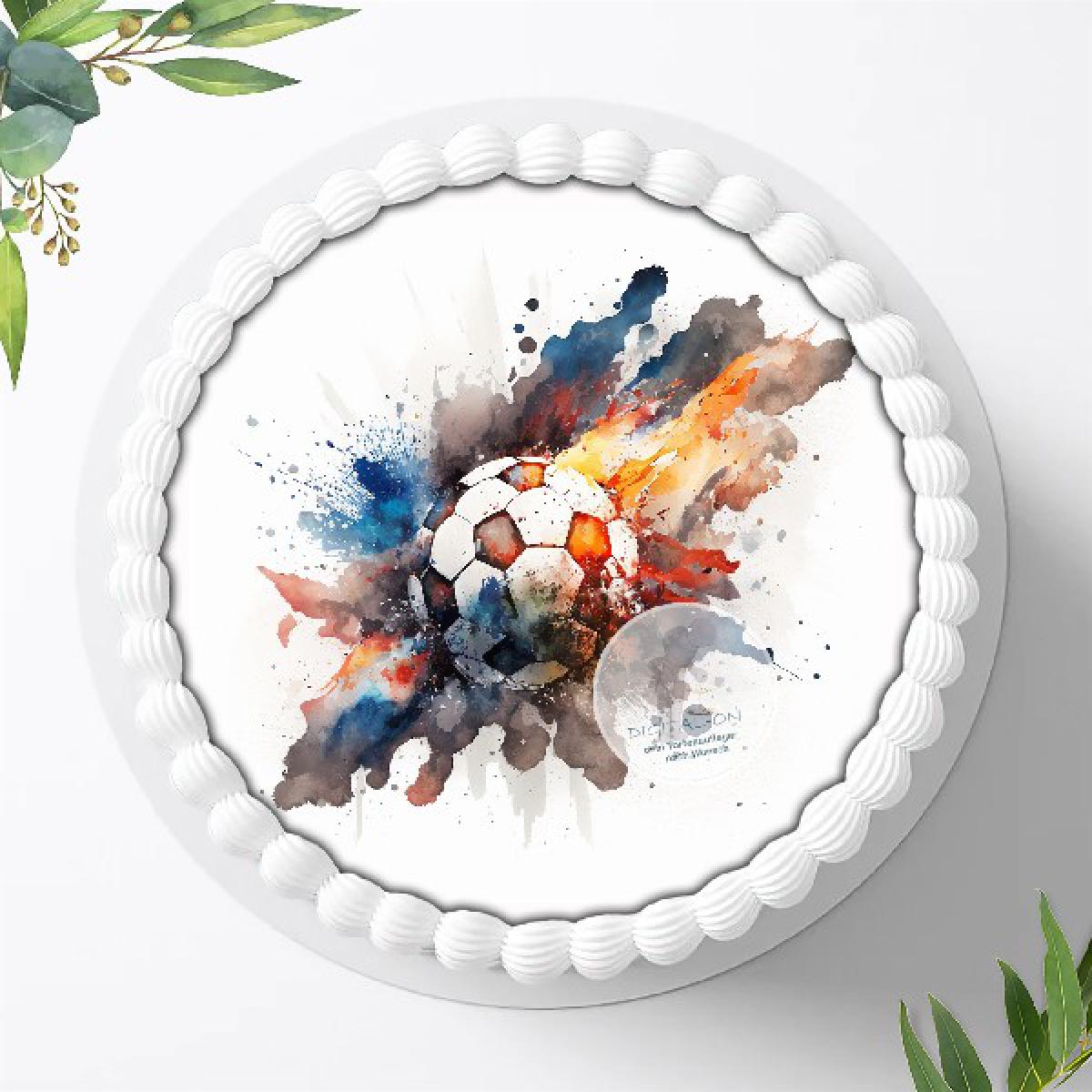 Fußball Tortenaufleger , Ø 20cm, 1301z
