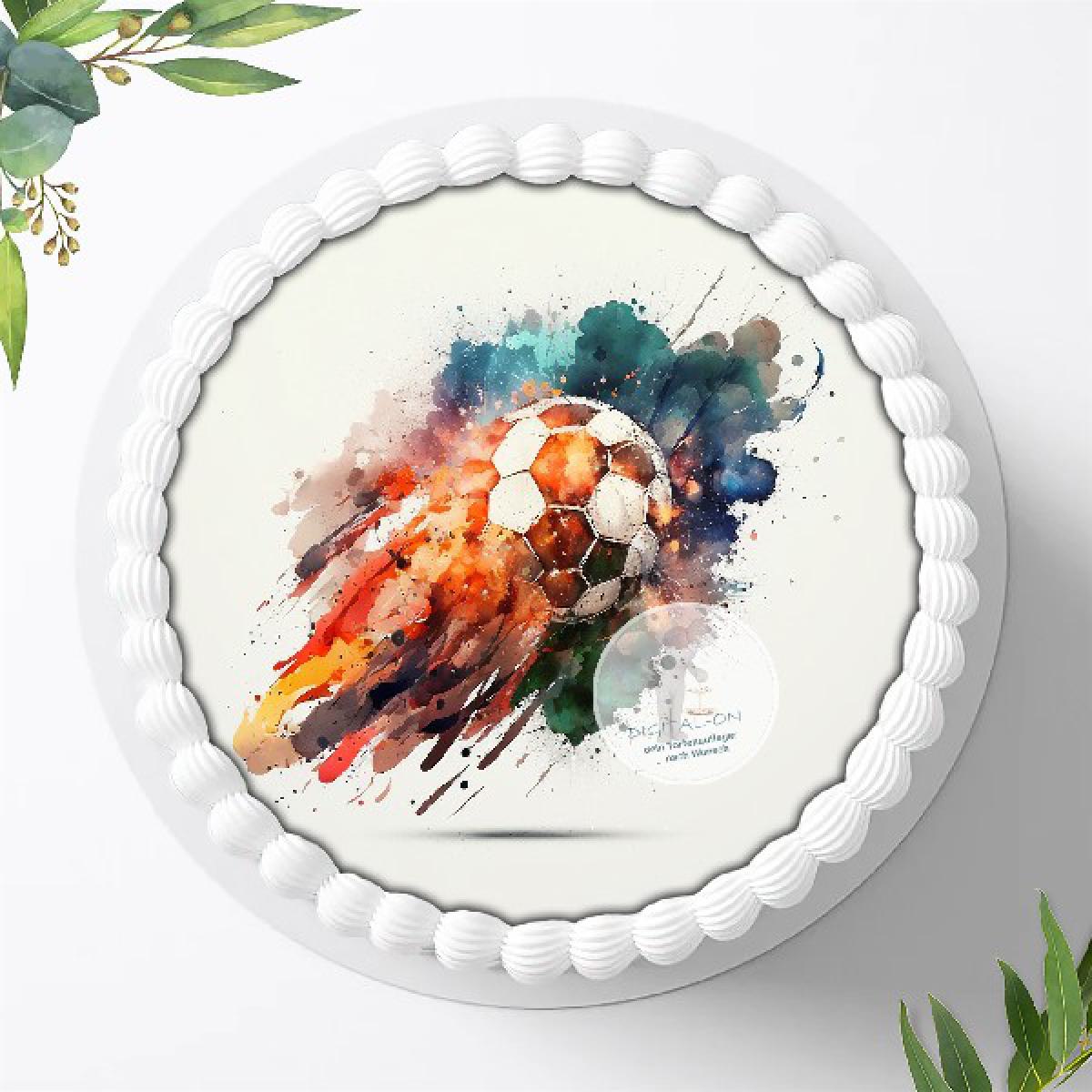 Fußball Tortenaufleger , Ø 20cm, 1302z