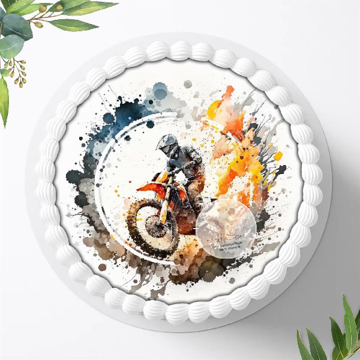 Motorkross Tortenaufleger , Ø 20cm, 1320z